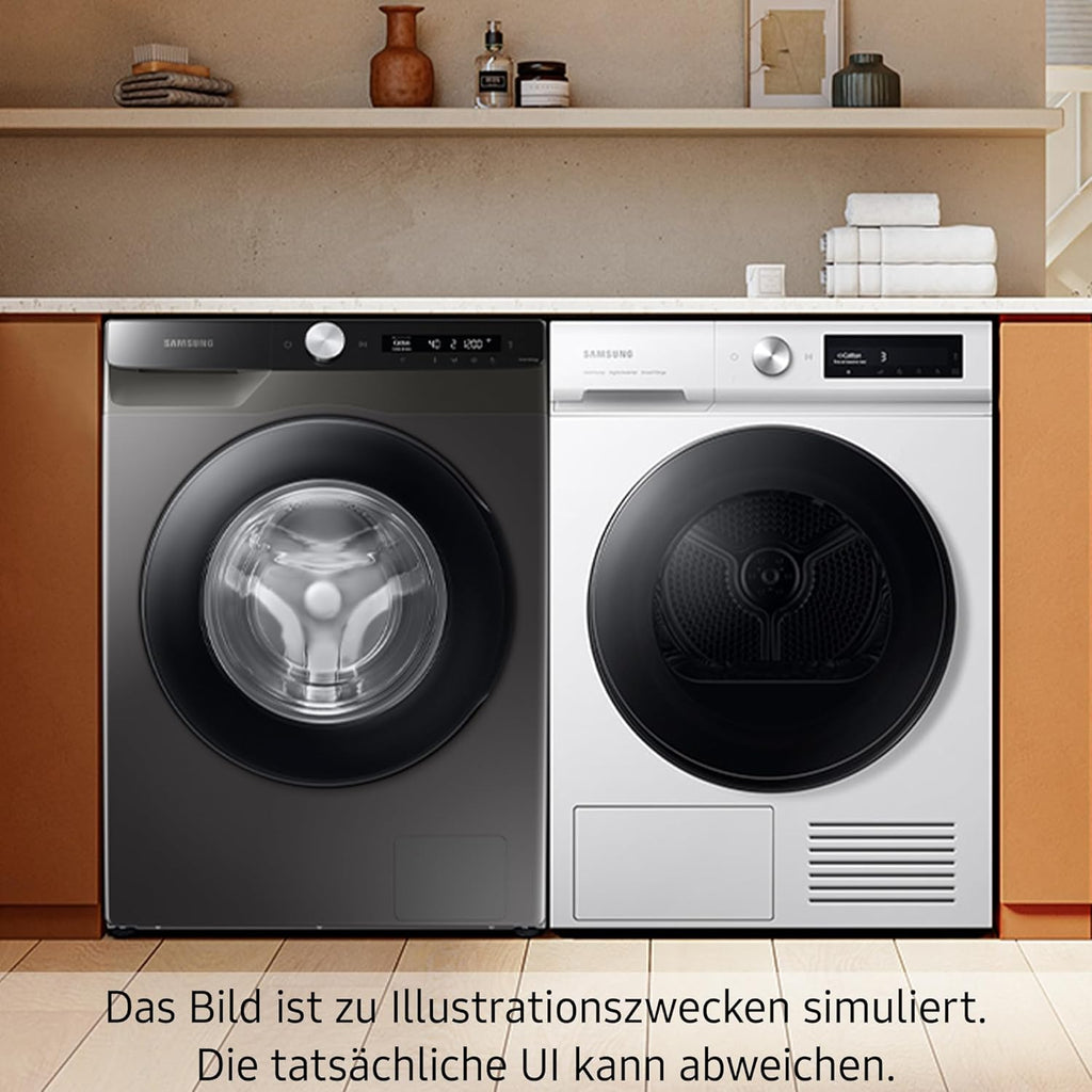 Samsung WW80T554ATW/S2 Waschmaschine, 8 kg, 1400 U/min, Ecobubble, AddWash, WiFi-SmartControl, Hygiene-Dampfprogramm, Weiß