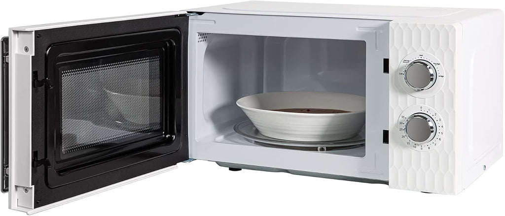 Russell Hobbs Honeycomb RHMM715G 17 Liter 700 W Grau Solo manuelle Mikrowelle mit 5 Leistungsstufen, integrierter Timer und Auftaufunktion